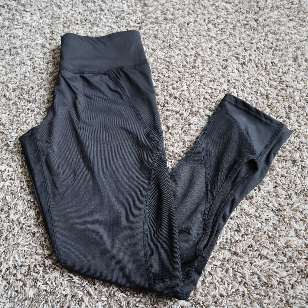 Women Black Workout Leggings Size M